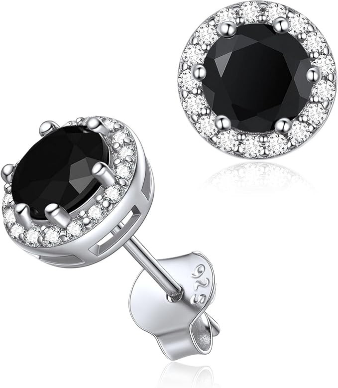 ChicSilver 925 Sterling Silver Earrings Heart/Round/Princess/Pear Cut Birthstone Earrings for Wom... | Amazon (CA)