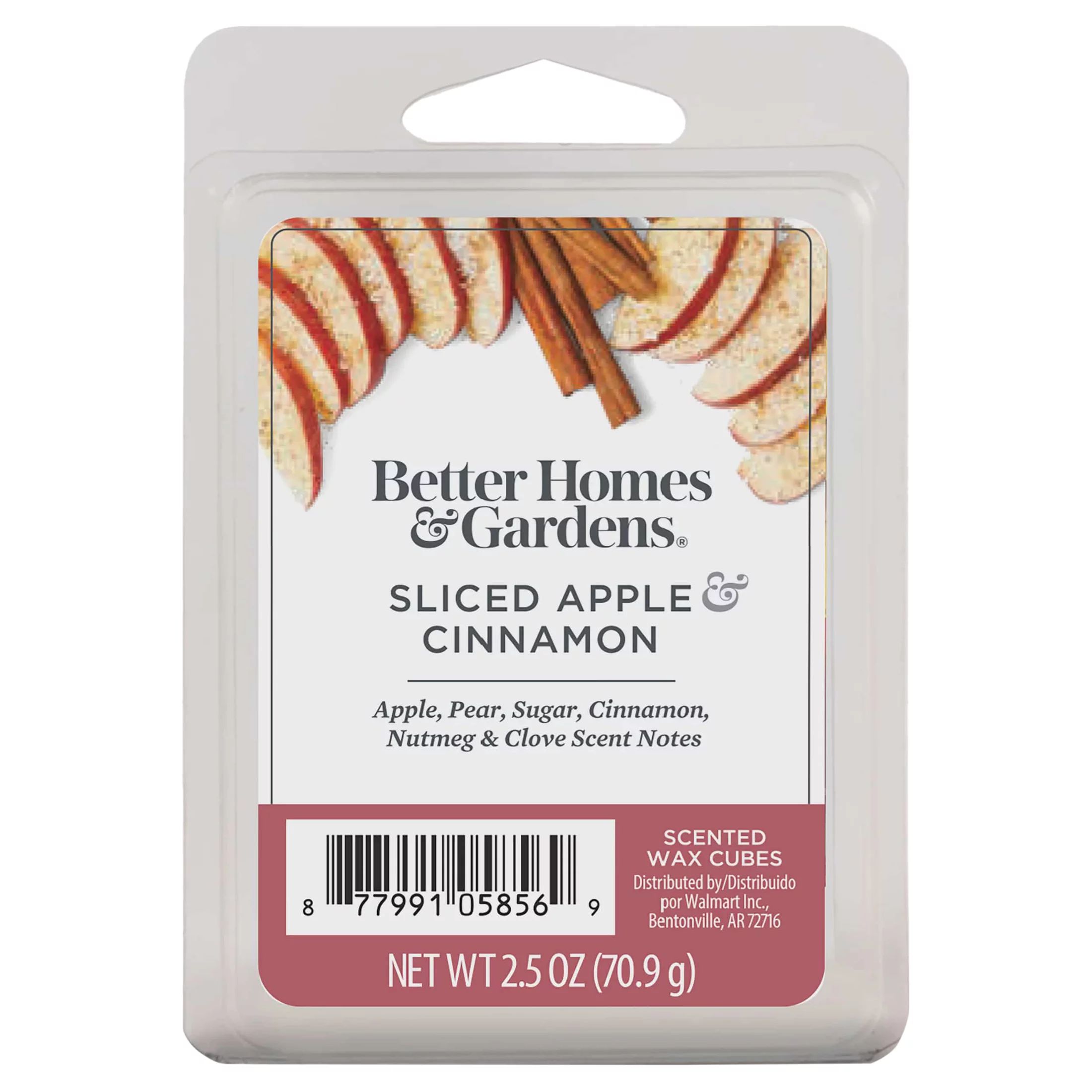 Sliced Apple Cinnamon Scented Wax Melts, Better Homes & Gardens, 2.5 oz (1-Pack) - Walmart.com | Walmart (US)
