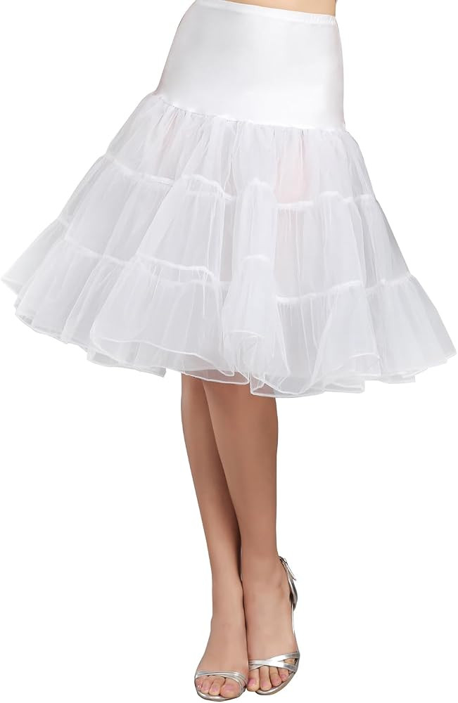 Women's 50s Vintage Petticoat Half Slip Tutu Underskirt 25.59" Crinoline Rockabilly | Amazon (US)