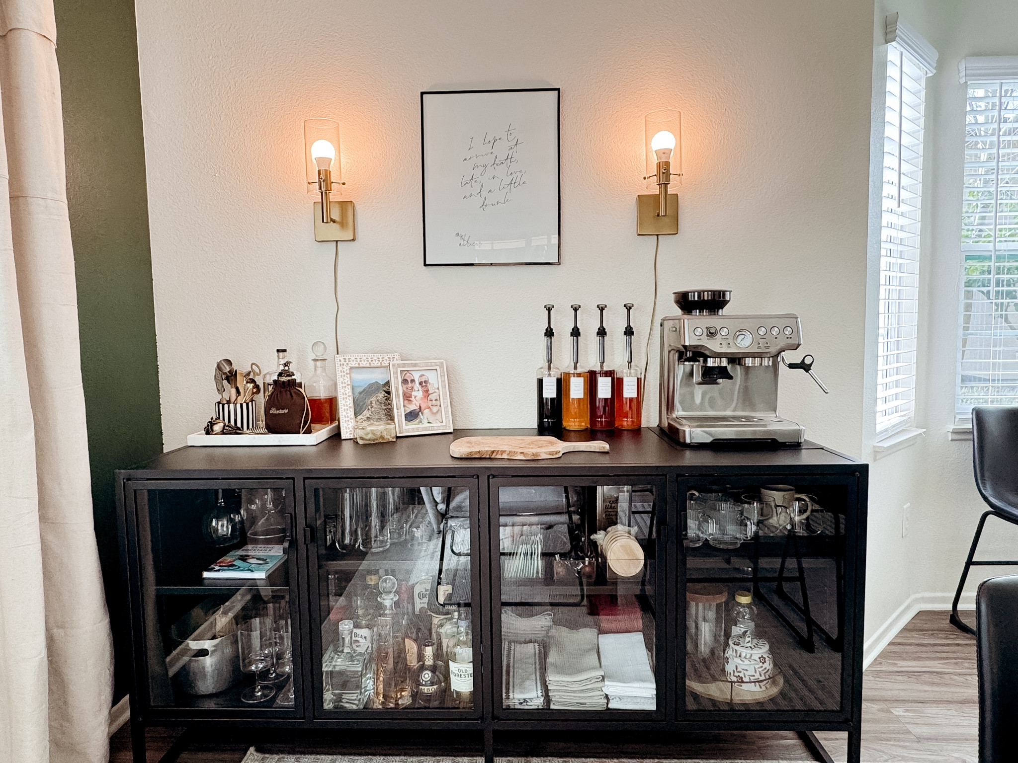A good sideboard or buffet is everything 🙌🏼 This one doubles as a coffee and cocktail bar for our family! Plus, the espresso machine I literally cannot live without. 

Pro tip - remove the labels from your budget coffee syrups and make your own with my fave label maker 😉

#LTKsalealert #LTKhome #LTKfindsunder50