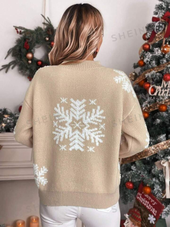 SHEIN Essnce Maglione con modello girasole spalle cadenti | SHEIN