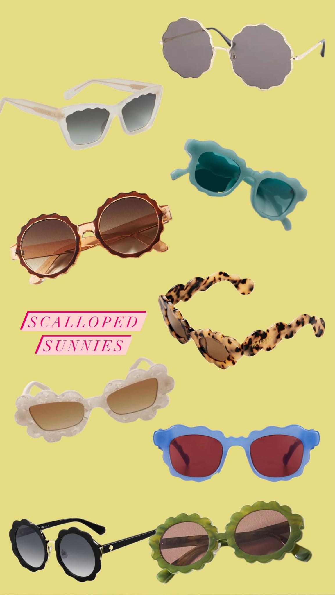 All the scalloped sunglasses for Summer!

#LTKSeasonal