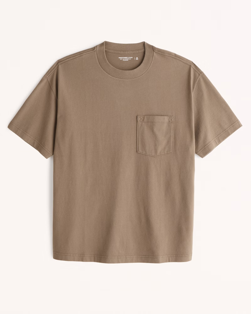 Men's Essential Oversized Pocket Tee | Men's Tops | Abercrombie.com | Abercrombie & Fitch (US)