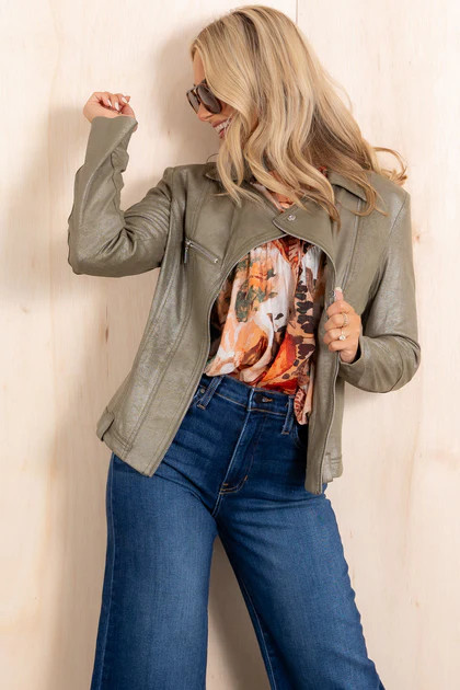 Insight Moss Silver Long Sleeve Jacket | The Willow Tree