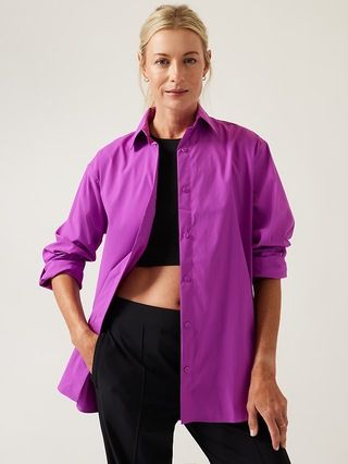 Oversized Poplin Top | Athleta