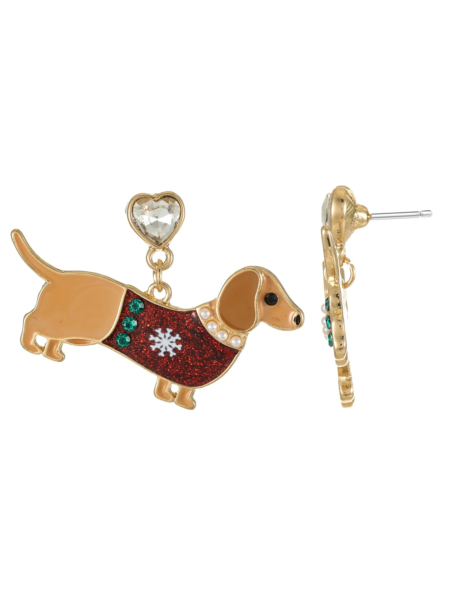 Holiday Time Dachschund Earrings, 1 Pair | Walmart (US)