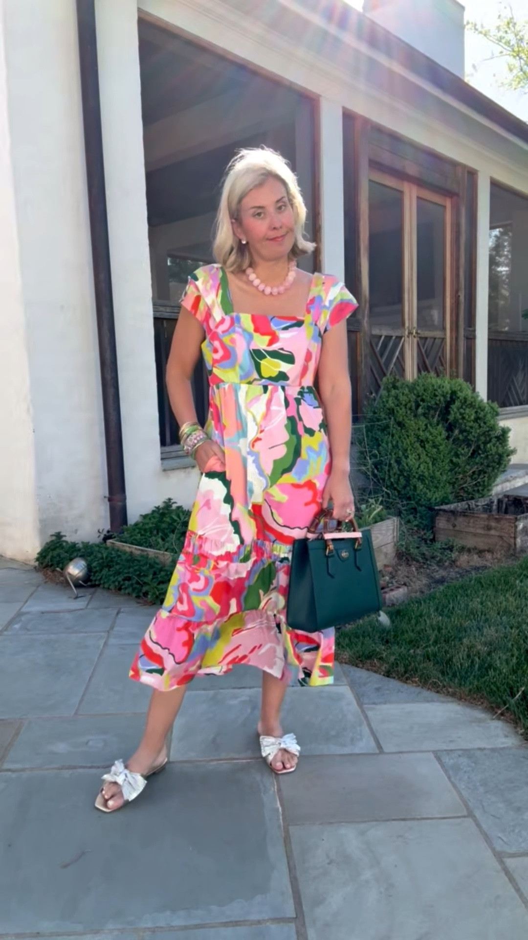 Absolutely love this look!! The square neck & back make this such a flattering dress. This is a yes look! I’m in xs & 8 sandal. 

#LTKSeasonal #LTKOver40 #LTKdayinmylife