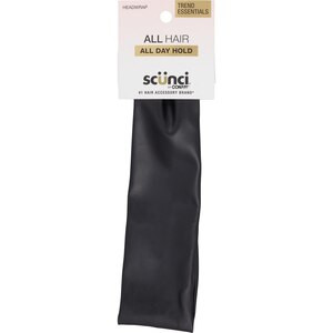 Scunci All Hair All Day Hold Leather Headwrap, Black | CVS Health