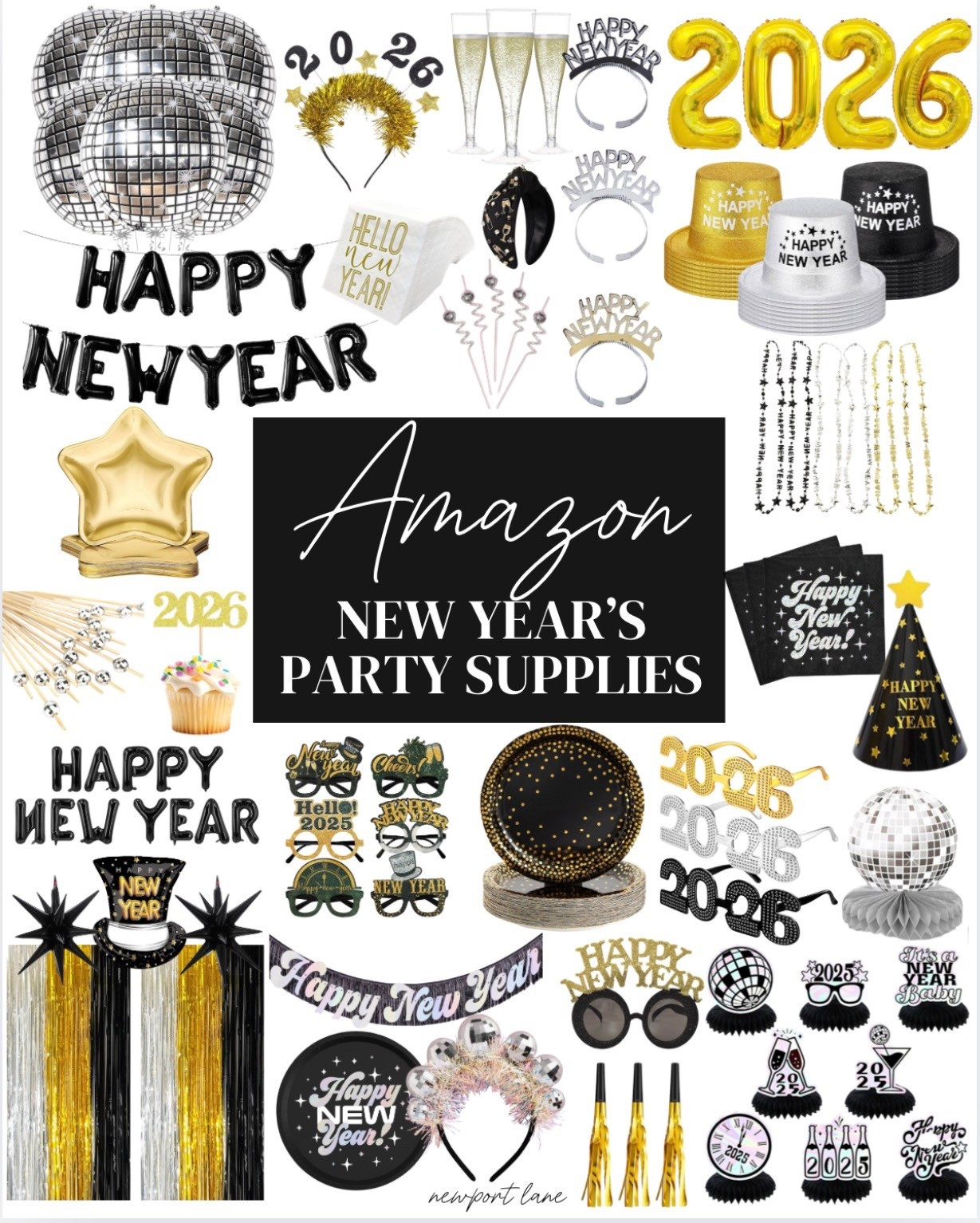 Welcome the New Year with these affordable party supplies from Amazon! Featuring a dazzling color palette of black and gold, everything you need for the big countdown is here!

nye decor, party supplies, nye must-haves, amazon finds, holiday decor

#LTKFindsUnder50 #LTKSeasonal #LTKHome