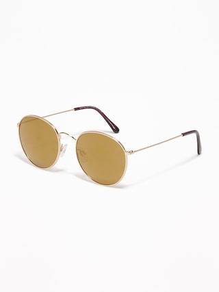 Retro Round Wire-Frame Sunglasses for Women | Old Navy US