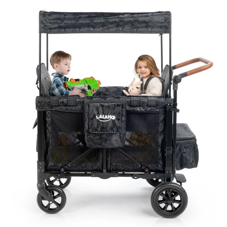 Ktaxon Stroller Wagon for 2 Kids, Featuring 2 High Face-to-Face Seats with 5-Point Harnesses, Rem... | Walmart (US)
