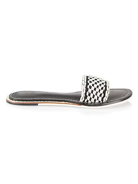 Melrose Crochet Flat Slides | Saks Fifth Avenue
