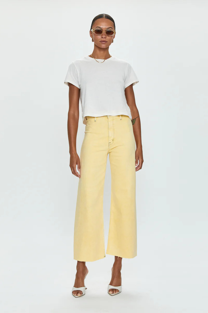 Penny High Rise Wide Leg Crop - Soft Honey | Pistola Denim