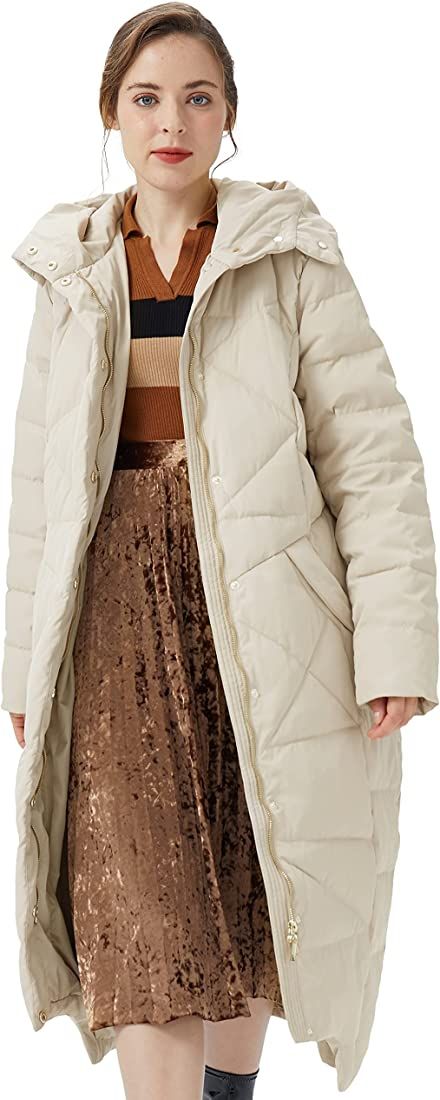 Orolay Women's Puffer Down Coat Winter Maxi Jacket with Hood | Amazon (US)