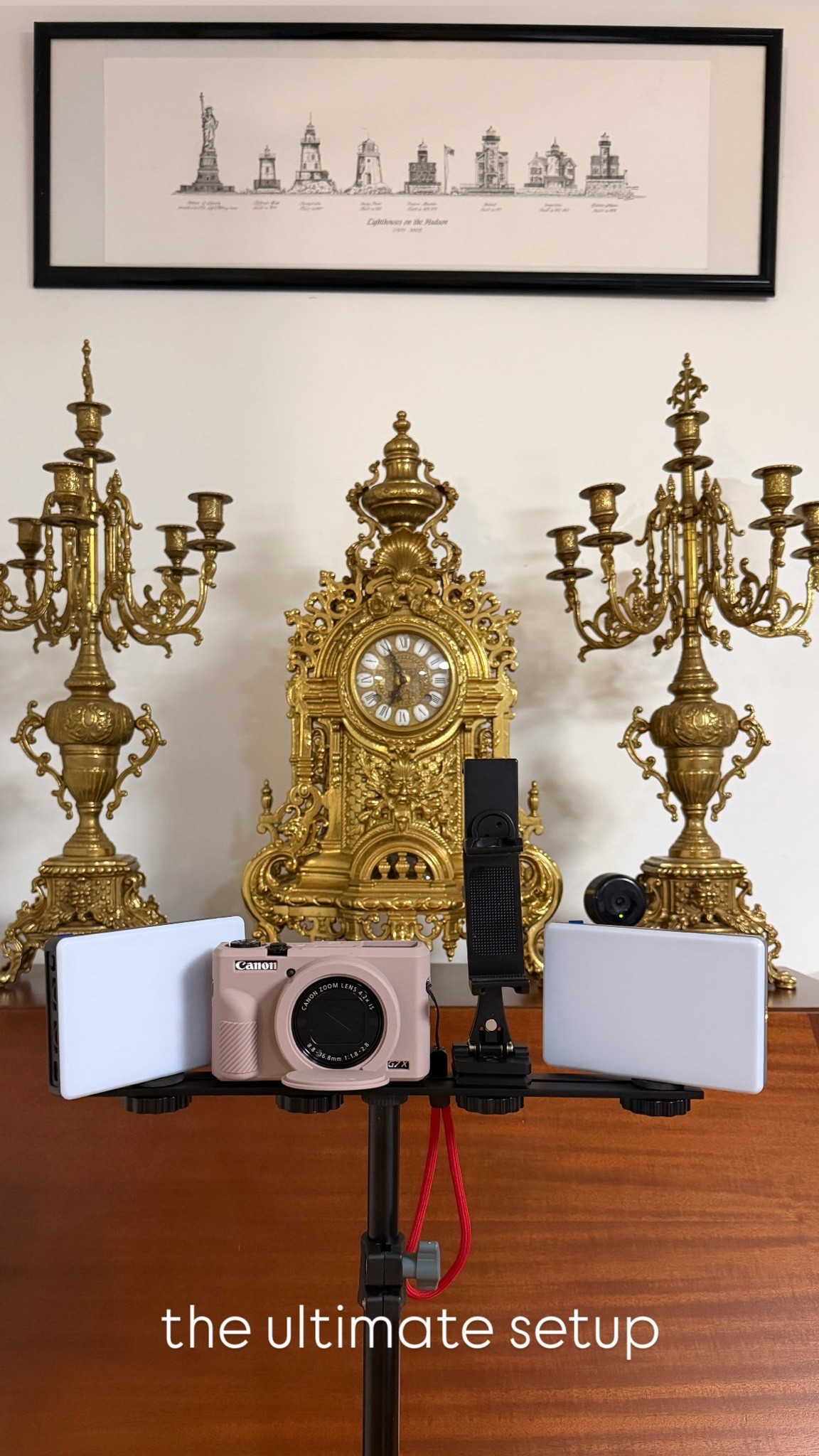 As someone who films almost all of my own content, this setup has been an absolute game changer. 🙌 Everything attaches to one tripod so I can film on my Canon while recording on my iPhone at the same time, with both LED lights attached for the perfect lighting. No more juggling multiple tripods, light stands, or trying to find space for everything around me.

It’s perfect for filming Instagram Reels, TikToks, YouTube videos, UGC content, product reviews, GRWMs, outfit videos, tutorials, and even taking photos when you’re shooting solo. Having both angles recording at once saves so much time editing and lets me create content for multiple platforms from one setup.

It also doubles as the perfect DIY photo booth setup for parties, weddings, birthdays, bridal showers, baby showers, and events. You can mount your phone or camera, add the lights, and have a professional-looking photo booth without needing a bunch of separate stands or equipment.

Whether you’re a content creator, influencer, small business owner, photographer, event planner, or just someone who loves taking high-quality photos and videos, this is one of those purchases that makes creating content so much easier. I’ve been reaching for it every time I film because it’s compact, organized, and keeps everything in one place.

#LTKvlog #LTKHome #LTKstorytime