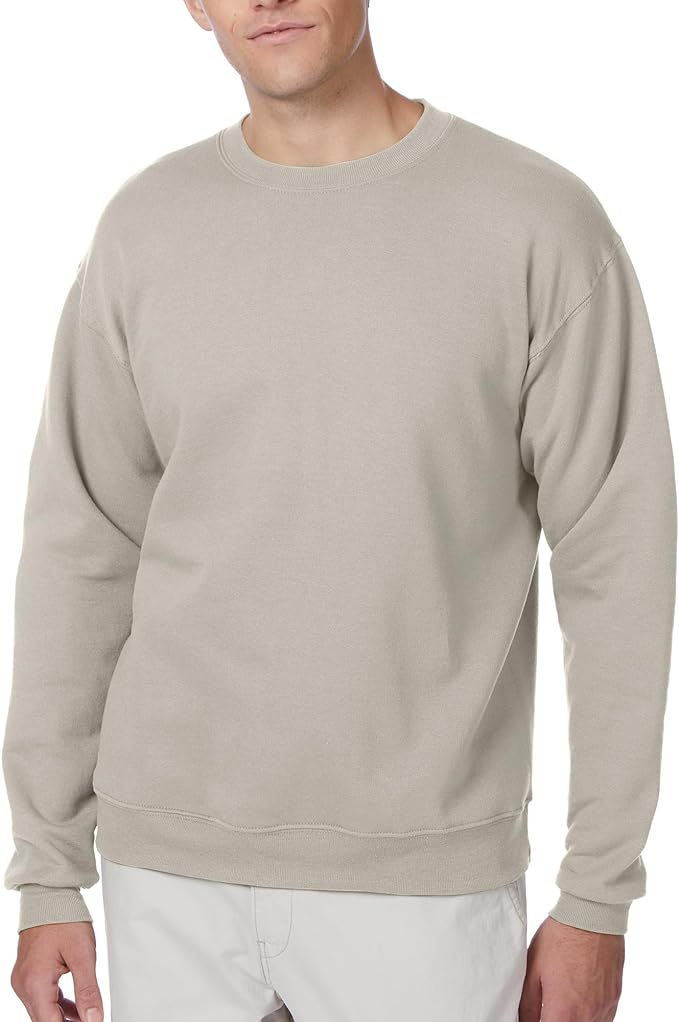 Hanes Men's Ecosmart Fleece Sweatshirt, Cotton-blend Pullover, Crewneck Sweatshirt for Men, 1 Or ... | Amazon (US)