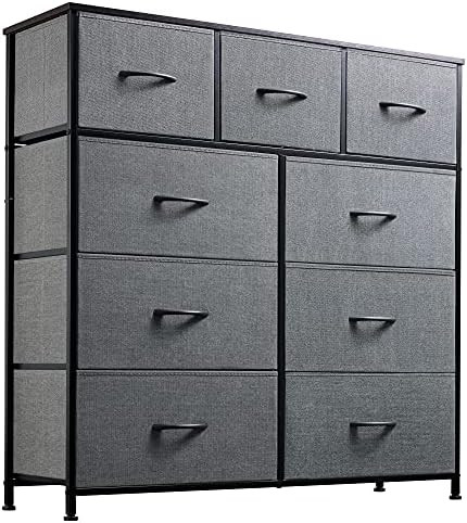 WLIVE 9-Drawer Dresser, Fabric Storage Tower for Bedroom, Nursery, Entryway, Closets, Tall Chest ... | Amazon (US)
