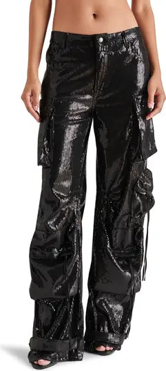 Steve Madden Duo Sequin Straight Leg Cargo Pants | Nordstrom | Nordstrom