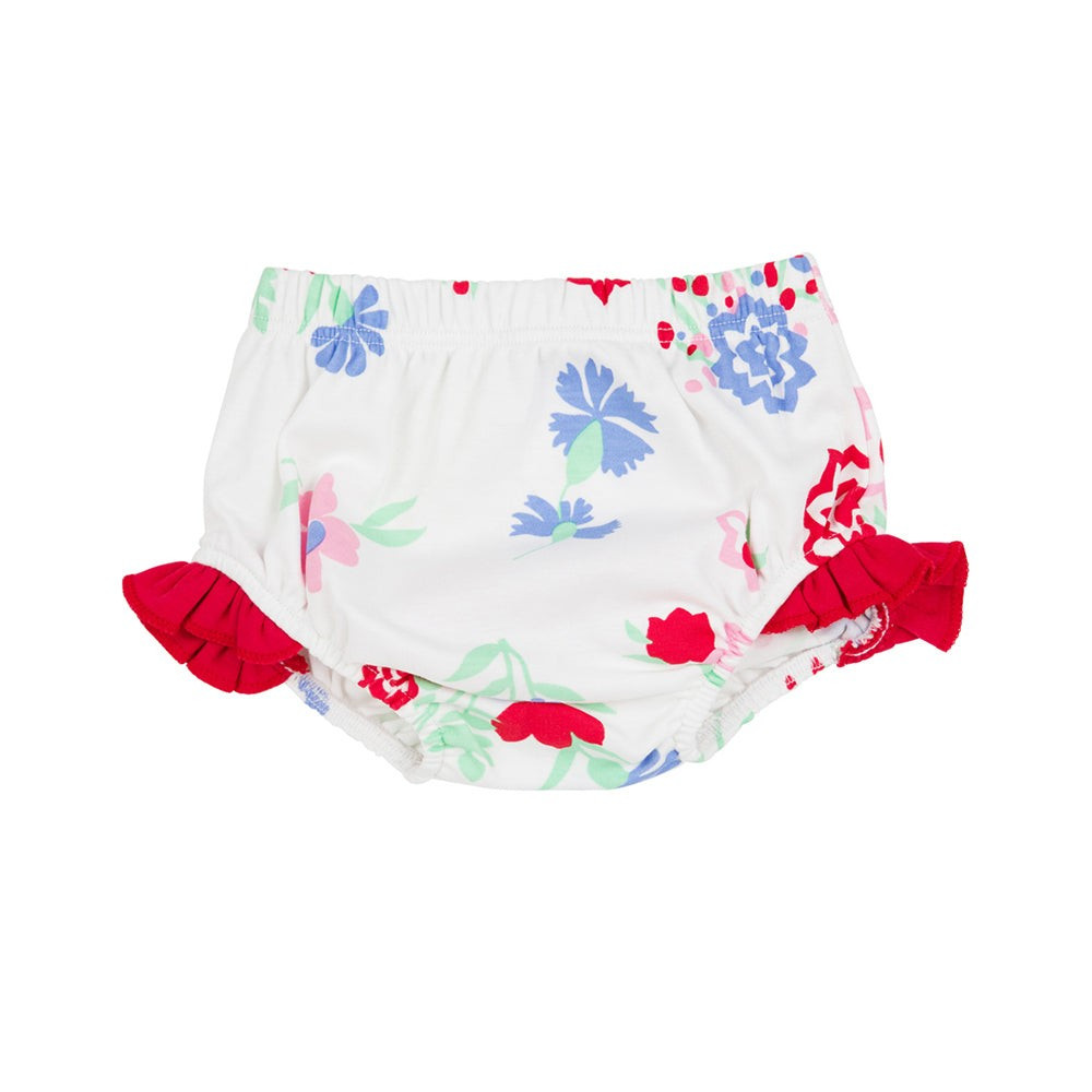 Byrde Bloomer - Bonita Blooms with Richmond Red Ruffle | The Beaufort Bonnet Company