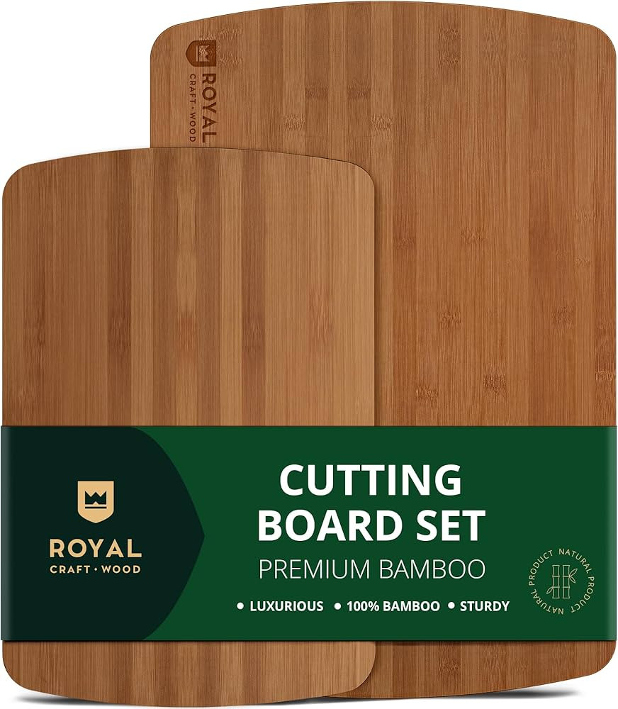 ROYAL CRAFT WOOD Wooden Cutting Boards for Kitchen Meal Prep & Serving - Bamboo Wood Serving Boar... | Amazon (US)
