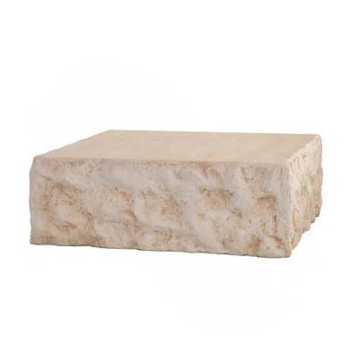 Mid-Century Centre Coffee Table Vintage Faux Stone Sofa Pre-Modern Coffee Tables Beige Coffee Table For Living Room Office Apartment | Wayfair North America