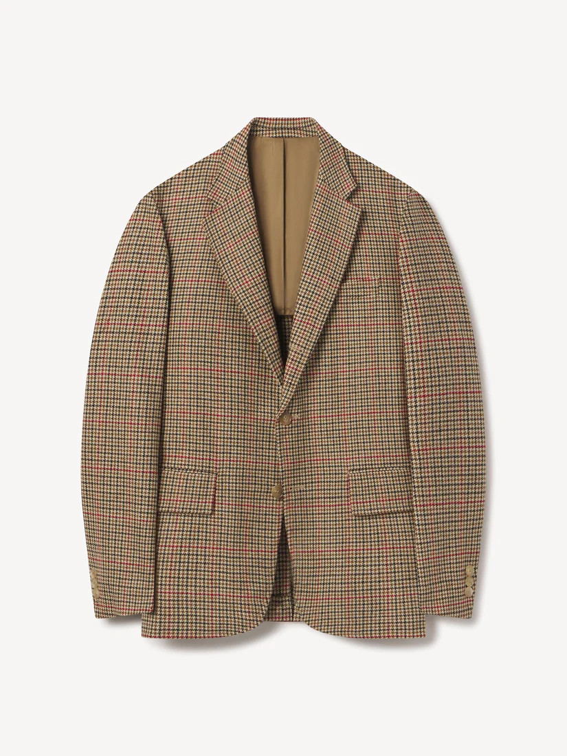 Khaki / Red Ashbury Gun Club Check Tweed Graduate Jacket - Buck Mason- Modern American Classics | Buck Mason