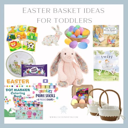 Easter basket ideas for toddlers, Easter basket stuffers for toddlers, Easter basket for girls, Easter basket for boys, Easter books, Easter stuffed animals, Easter art ideas, toddler gift ideas, elegant Easter basket ideas 

#LTKSeasonal #LTKfindsunder50 #LTKfamily