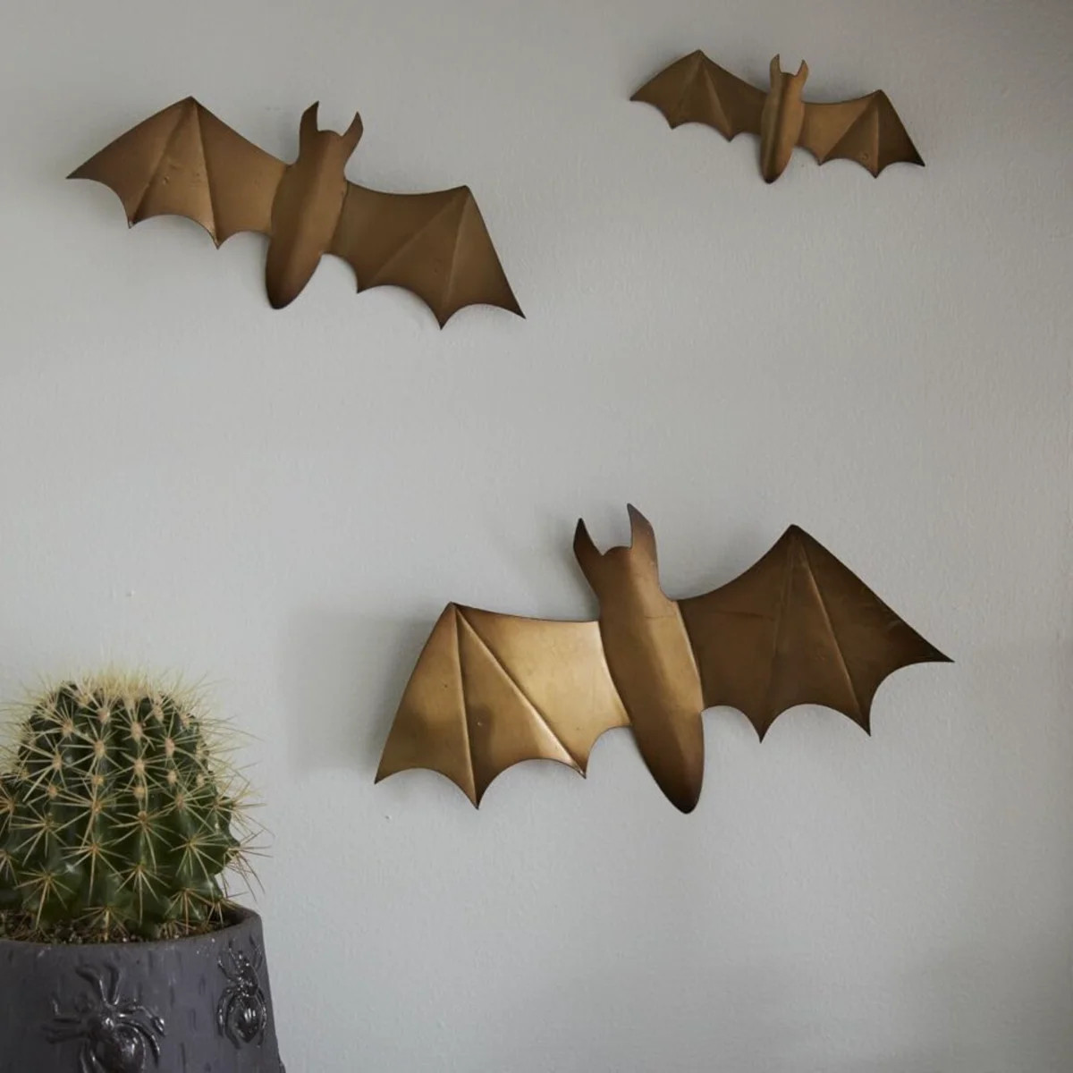 Metallic Metal Bat Wall Decor (Set Of 3, Assorted Sizes) | Wayfair North America
