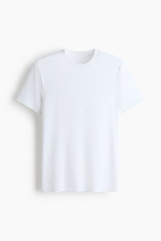 H & M - Warming Regular Fit T-shirt - White | H&M (UK, MY, IN, SG, PH, TW, HK)