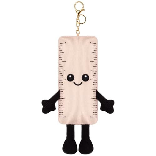 Dalycro Ruler Plush Keychain – Cute Ruler Decor, Soft Plush Bag Charm for Women Christmas Birthday Gifts (Beige) | Amazon (US)