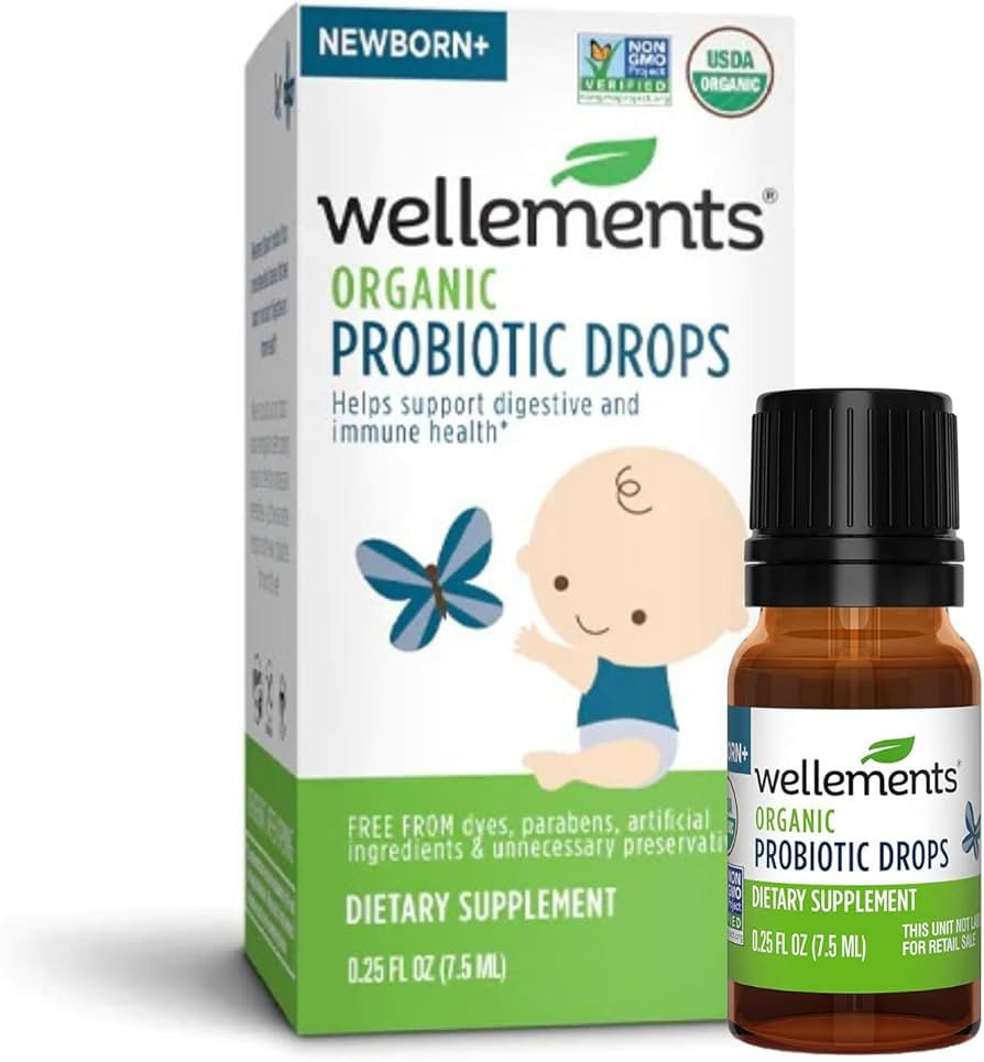 Wellements Organic Baby Probiotic Drops | Digestive and Immune Support for Infants and Toddlers |... | Amazon (US)