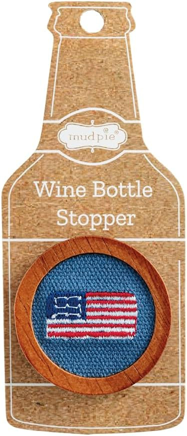 Mud Pie Everyday Flag Embroidered Bottle Stopper | Amazon (US)