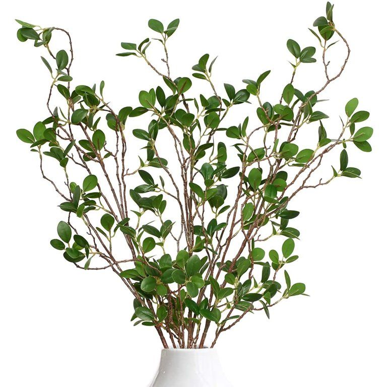 LONGRV Faux Ficus Twig Leaf Plants Decor for Artificial Ficus Branches Branches Hanging Rattan We... | Walmart (US)