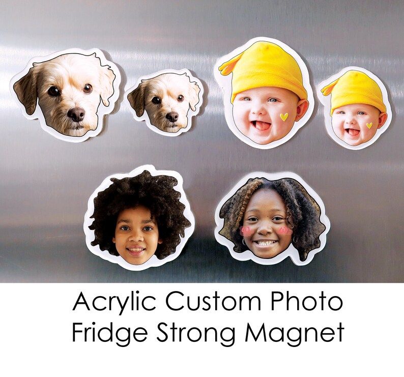 High-Quality Acrylic Custom Photo Fridge Strong Magnets Baby Pets picture, personalized gift, pic... | Etsy (US)