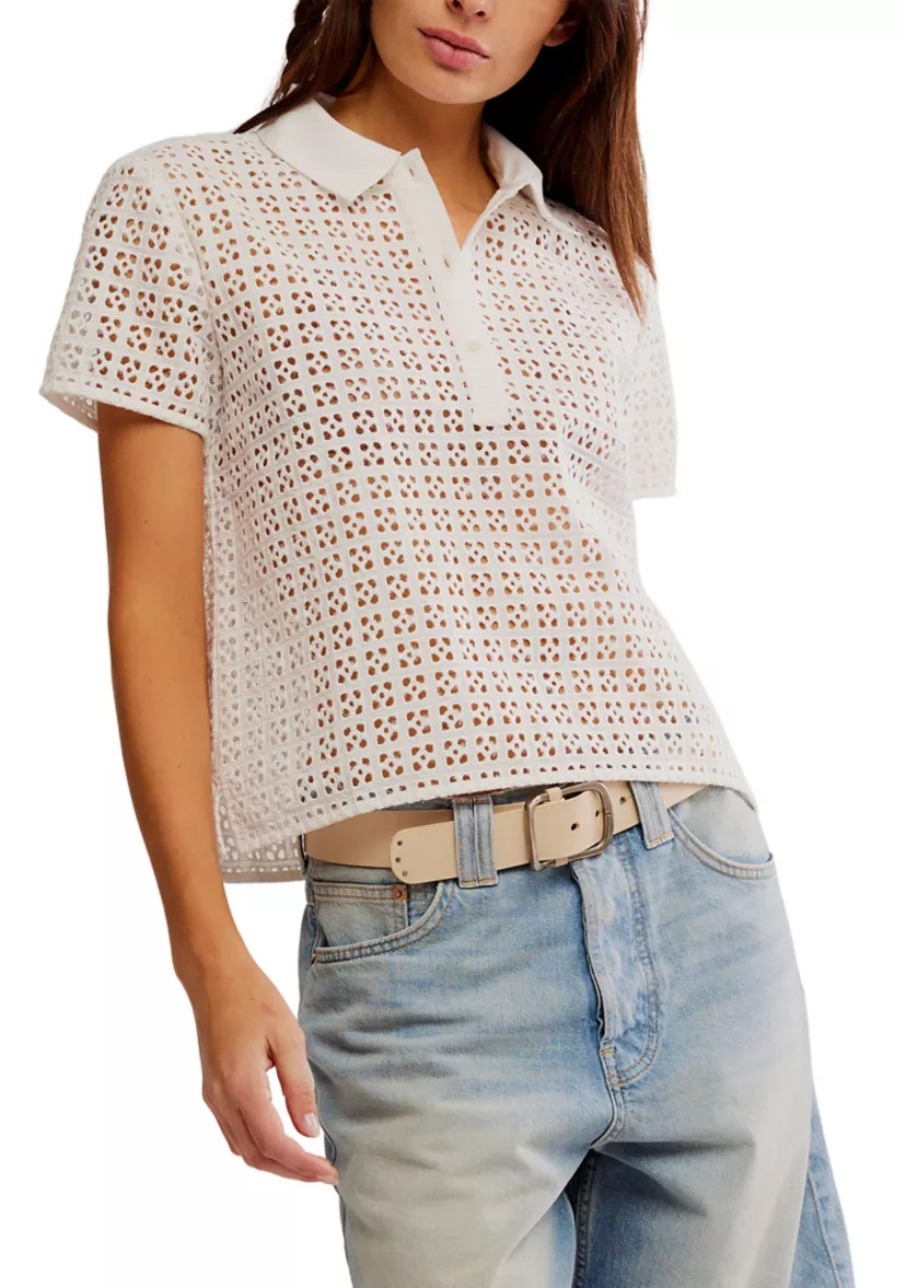 Anna Eyelet Top | Belk