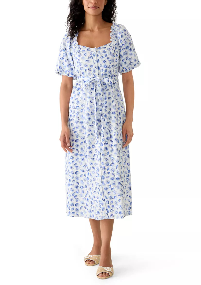 Women's Floral Eyelet Midi Dress | Belk