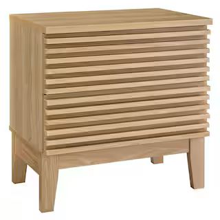 MODWAY Render Two-Drawer Nightstand in Oak MOD-6964-OAK - The Home Depot | The Home Depot