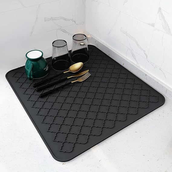 AMOAMI-Dish Drying Mats for Kitchen Counter-Silicone Dish Drying Mat-Kitchen Dish Drying Pad Heat... | Amazon (US)