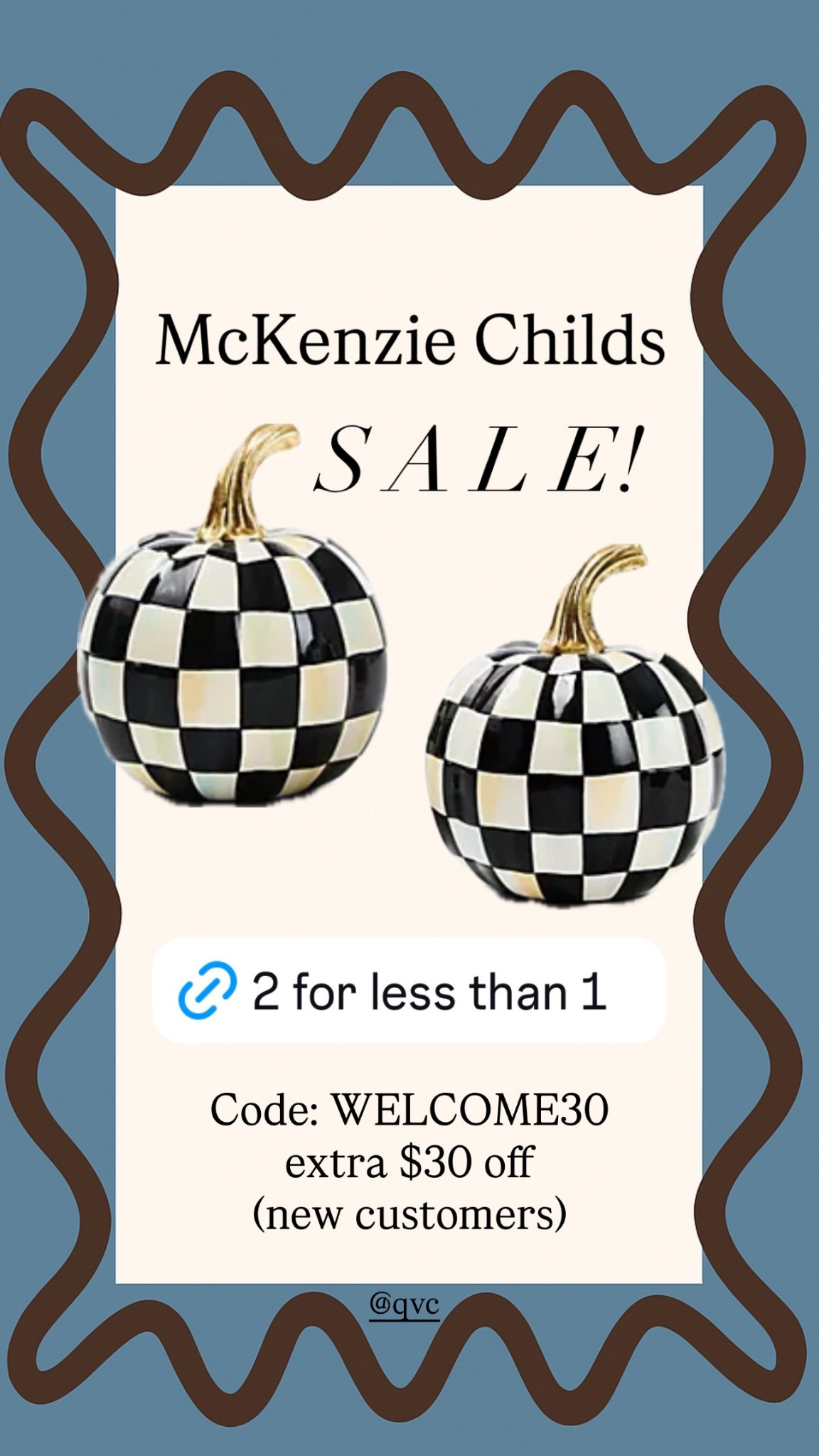 Mackenzie Childs courtly check pumpkins on major sale! You can get 2 for less than price of 1. Gorgeous and chic Fall decor. QVC has lots of great options!

#LTKSaleAlert #LTKHome #LTKFindsUnder100