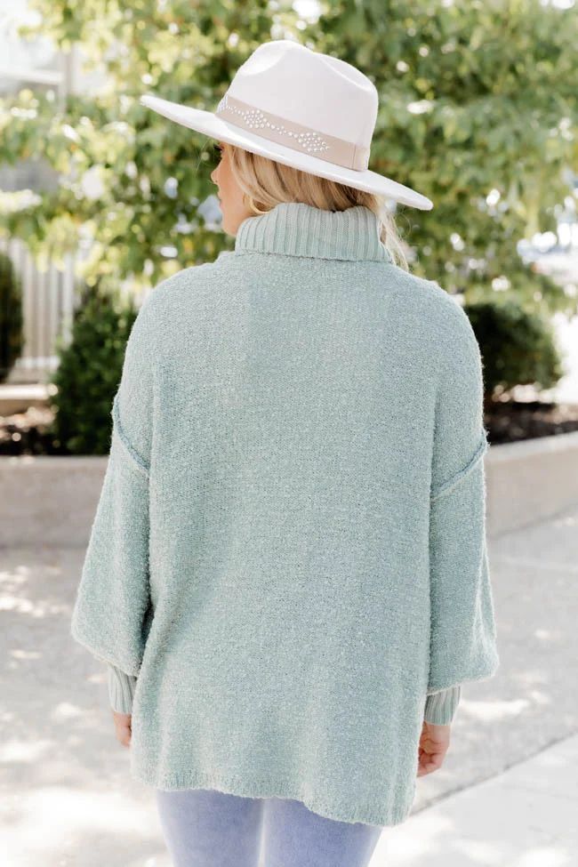 Haven't You Heard Sage Turtleneck Sweater | Pink Lily