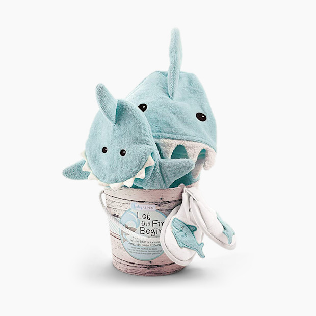 Baby Aspen "Let The Fin Begin" 4-Piece Bath Gift Set - Blue | Babylist