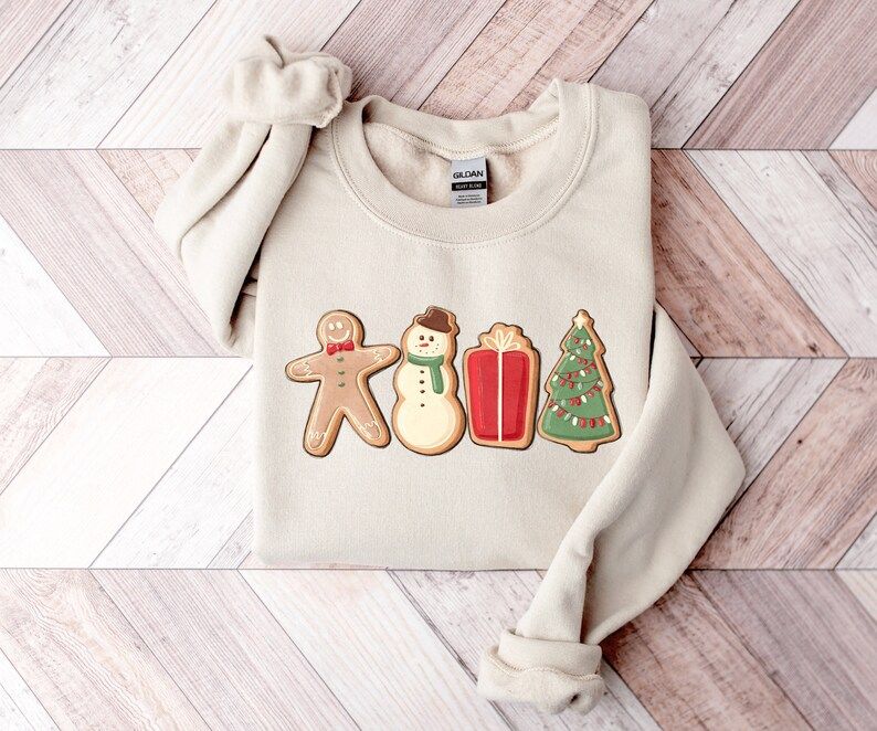 Gingerbread Men Sweater, Holiday Cookie Shirt, Xmas Cookies sweatshirt, Gingerbread Bakery, Holid... | Etsy (US)