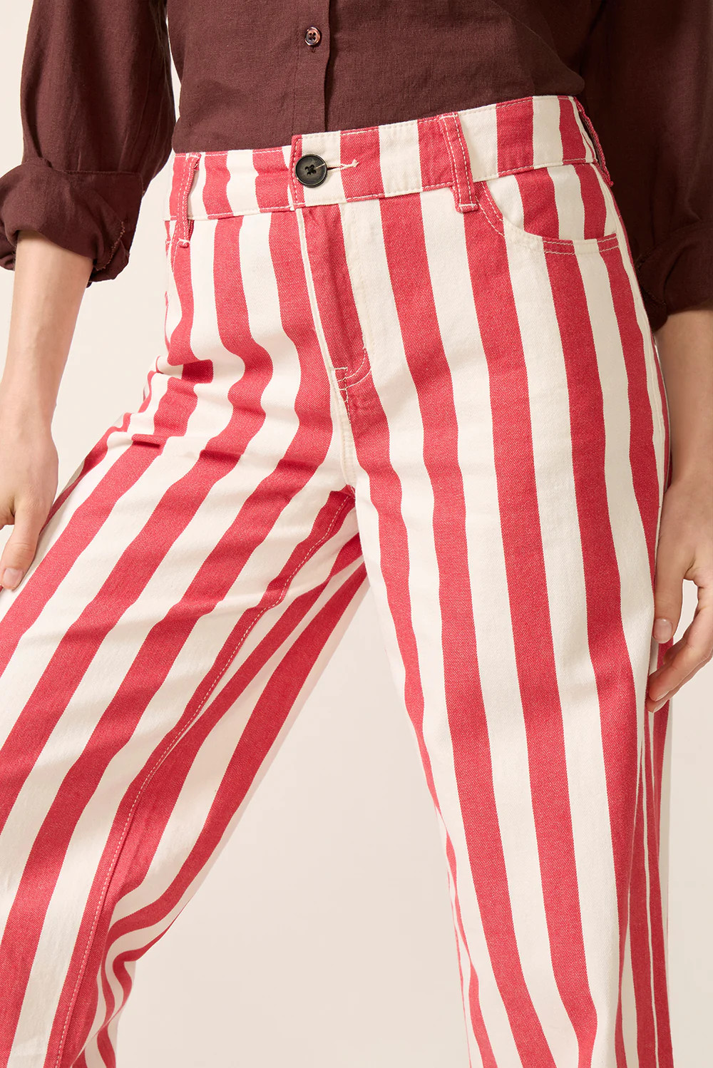 Maker Wide Leg Stripe Pant | Evereve