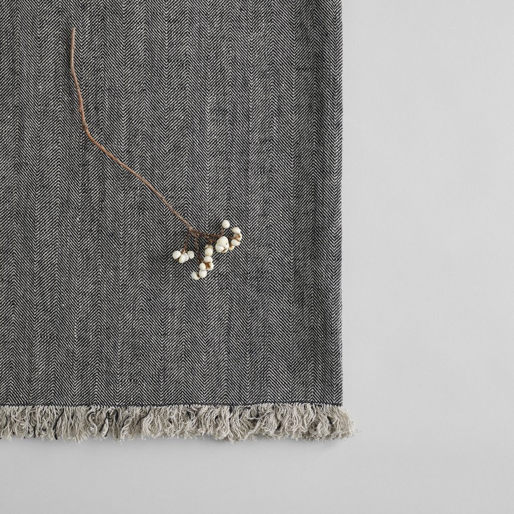 Linen Throw in Charcoal | Bloomist