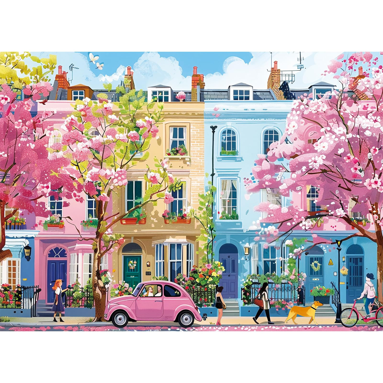 500 Pieces Jigsaw Puzzles for Adults, Beautiful Spring Street Puzzle for Adults Elderly, Recycled... | Amazon (US)