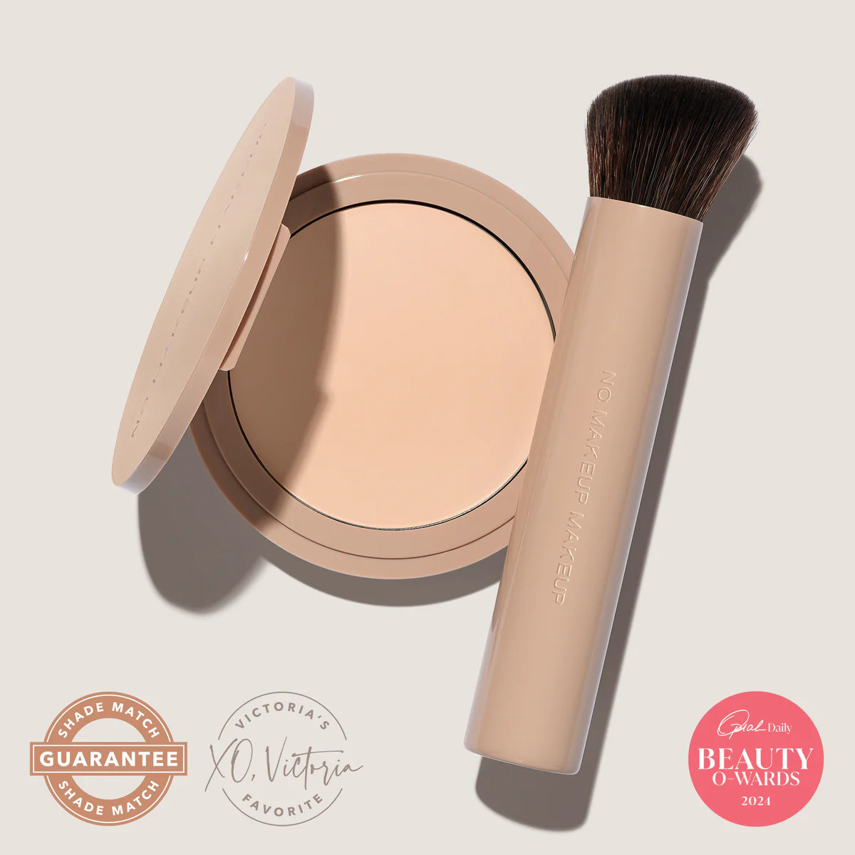 No Makeup Makeup® Foundation + Brush Duo - Porcelain - NoMakeupMakeup | No Makeup Makeup