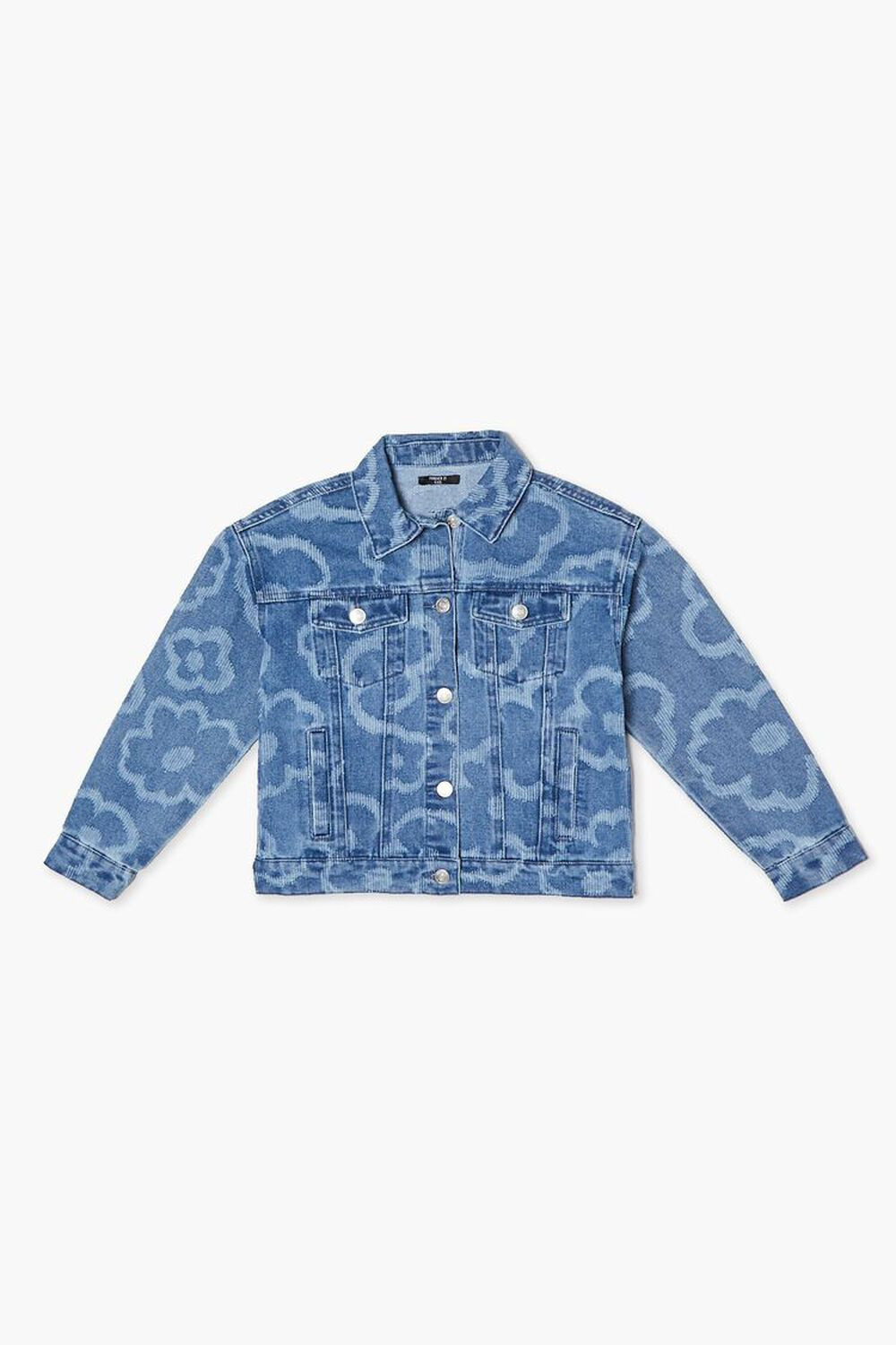 Girls Floral Denim Shacket (Kids) | Forever 21 (US)