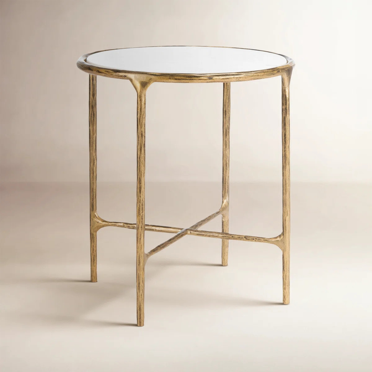 Joss & Main Evelynn Glass Cross Legs End Table & Reviews | Wayfair | Wayfair North America