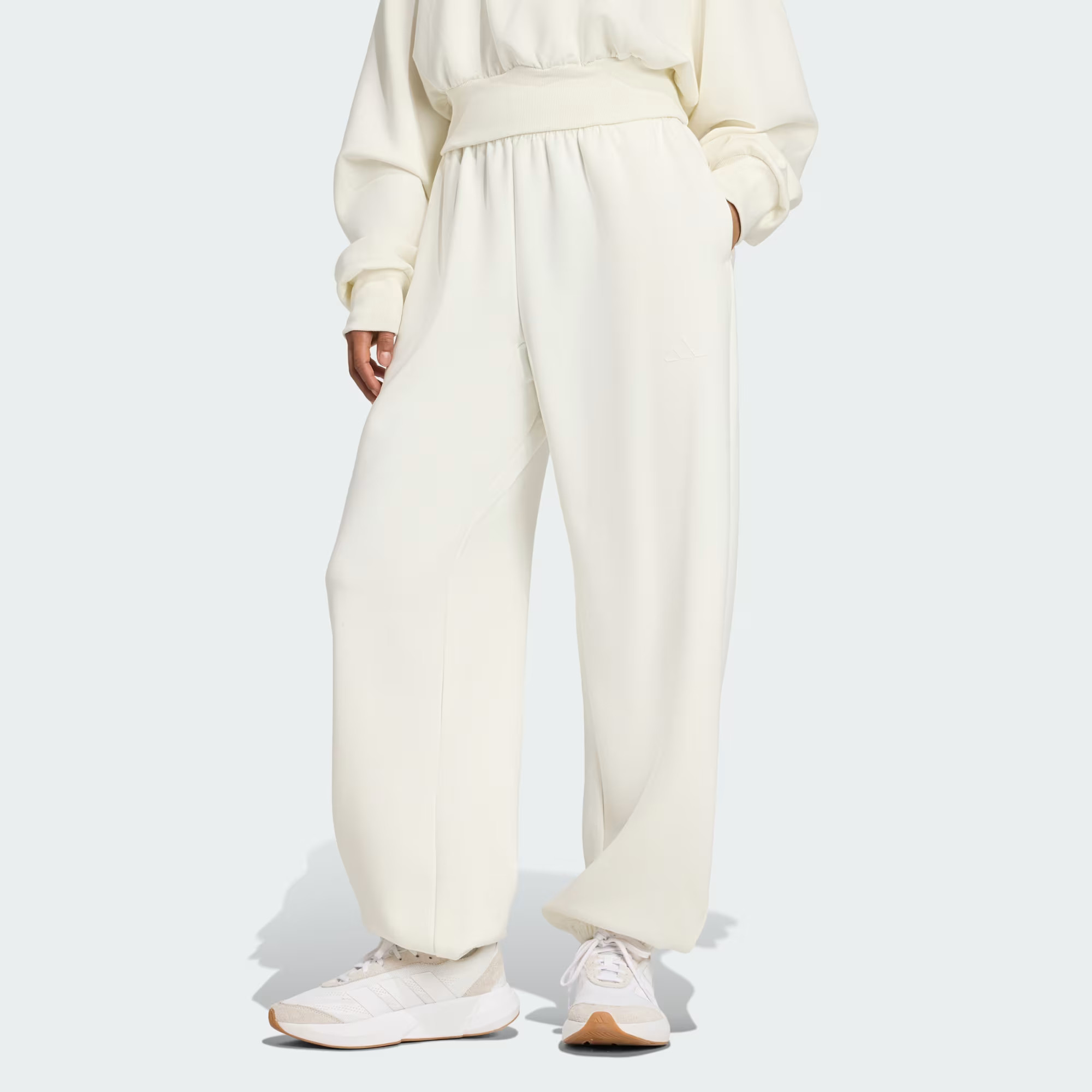 adidas Soft Lux Loose Pant - White | Free Shipping with adiClub | adidas US | adidas (US)