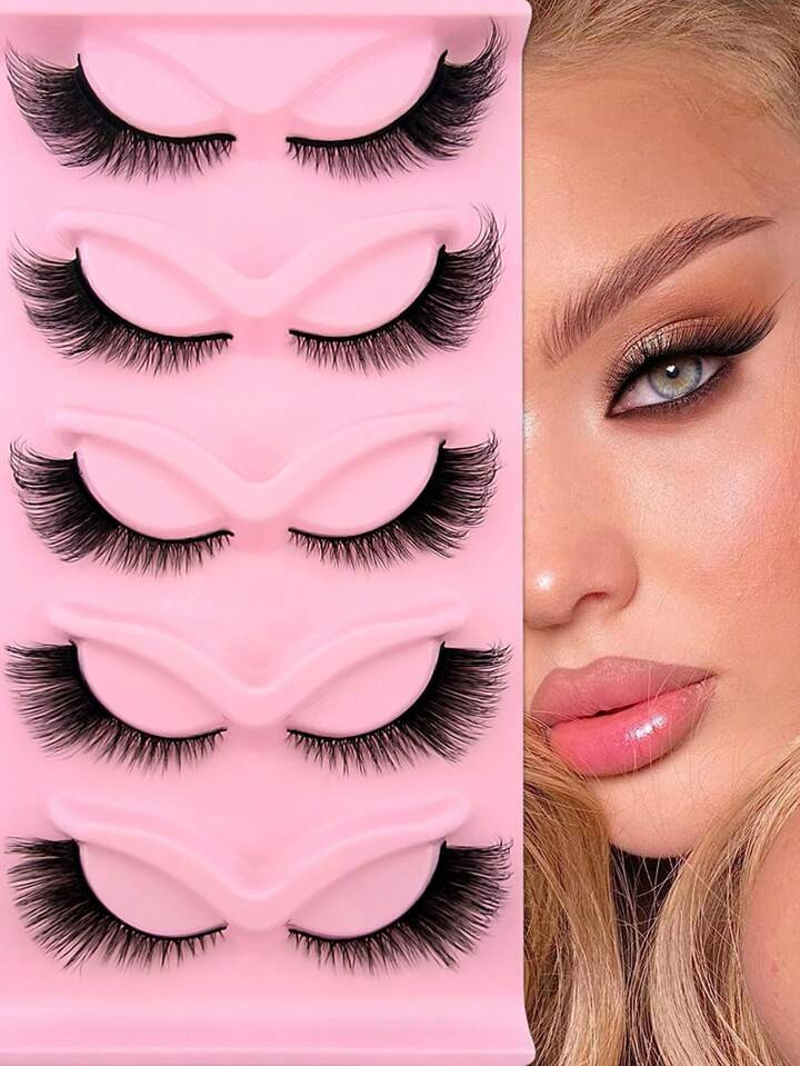 5pairs Cat Eye False Eyelashes | SHEIN